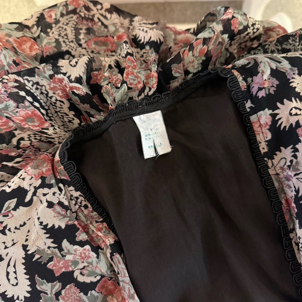 ❌SOLD❌ Vintage Floral Boho Whimsigoth Maxi Dress - Picture 7 of 7